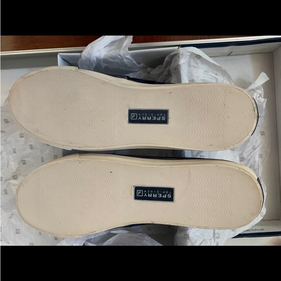 NEW SPERRY METALLIC BLUE CAMO SHOES SIZE 10M - Picture 6 of 6